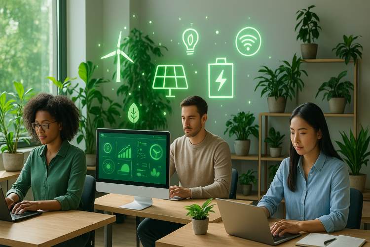 Estratégias Digitais Sustentáveis. O mundo digital, embora pareça intangível, consome energia, gera emissões e deixa uma pegada ambiental