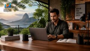 Nômade digital. Os benefícios e desafios do estilo de vida nômade digital moderno. Veja mais em nosso site...